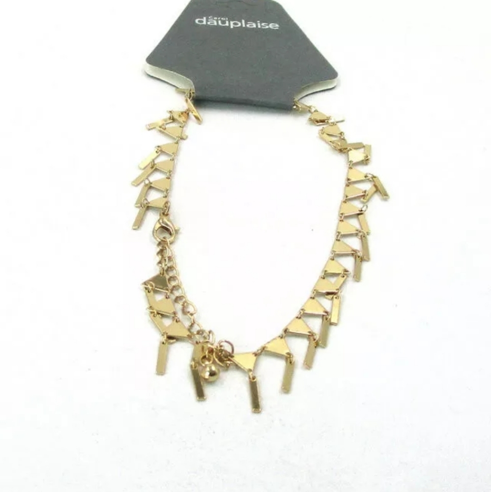 New Carol Dauplaise Delicate Golden Metal Necklace